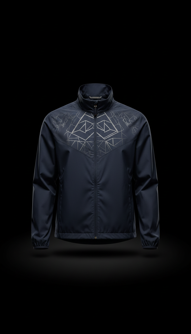 Midnight Navy Reflective Windbreaker